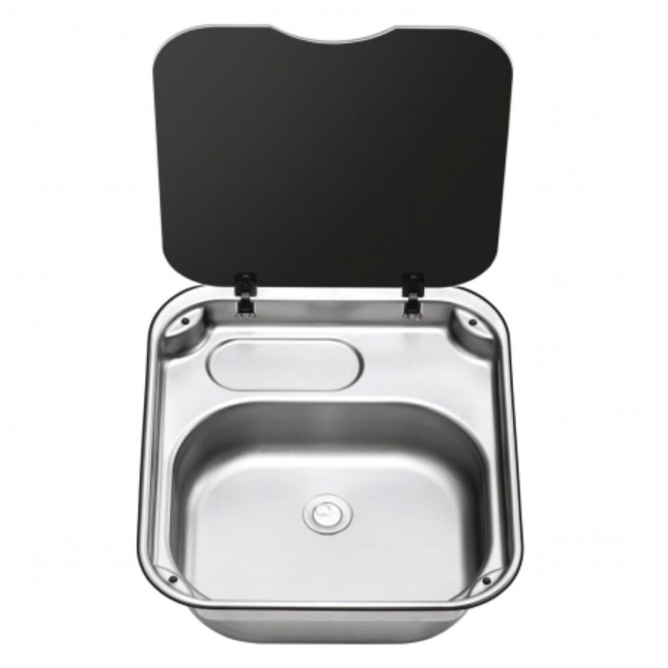 1 - Fregadero Thetford Basic Line 34 de acero inoxidable para cocina de autocaravana y furgoneta